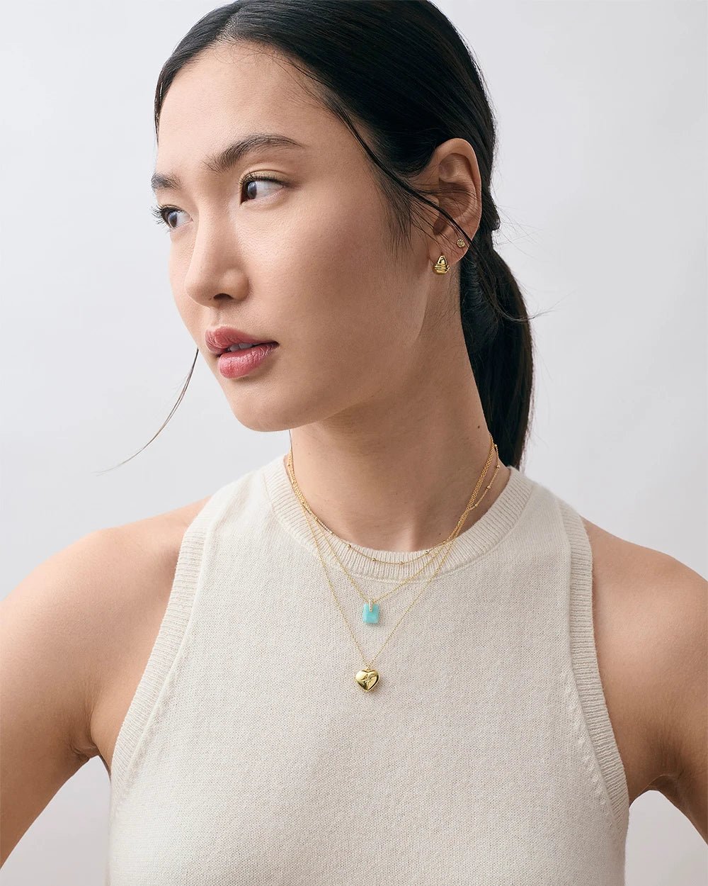 Astley Clarke Mini Heart Locket Necklace - Personalized Sterling Silver or Gold Vermeil - MococoAstley Clarke60073SNONOSNecklaces