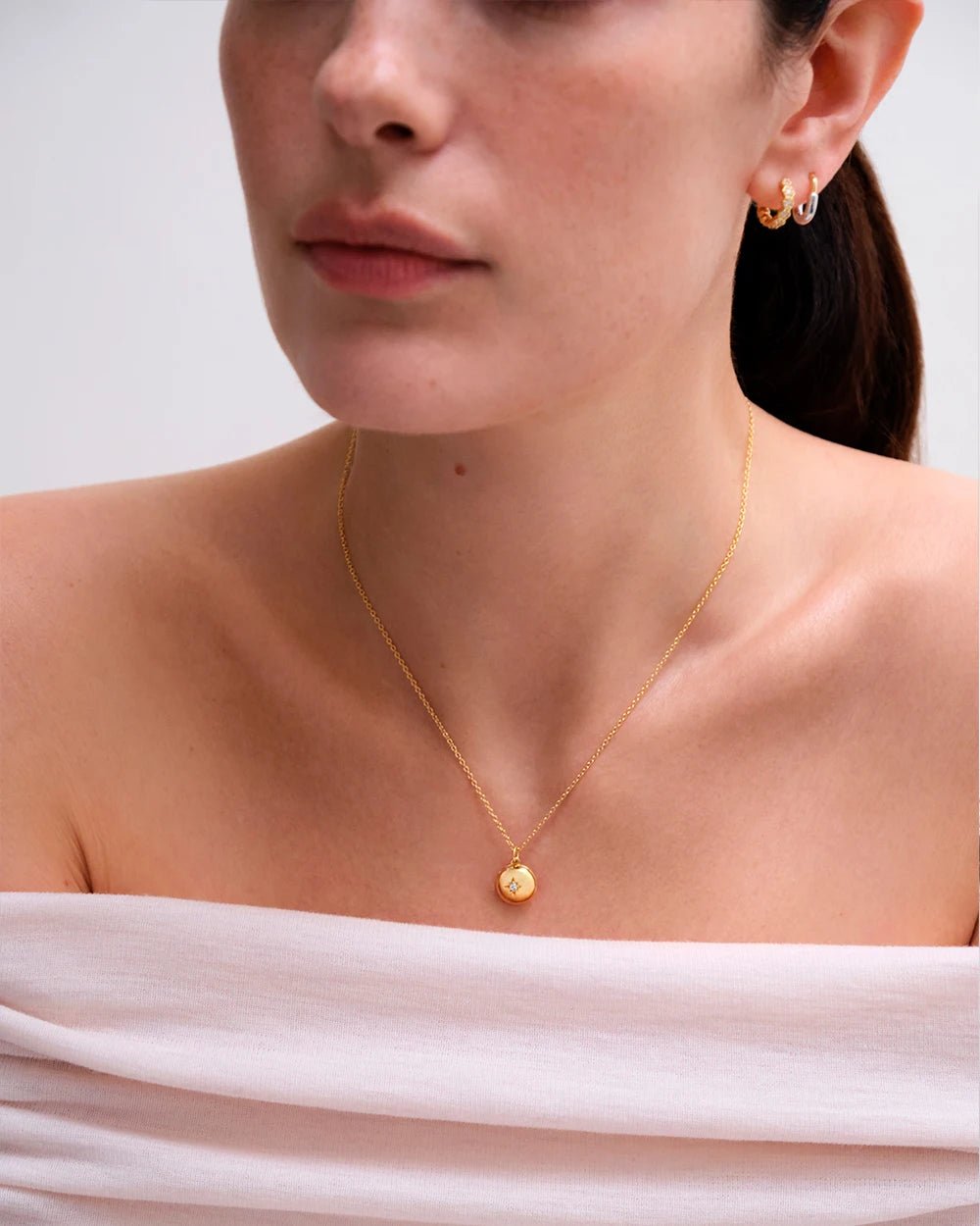 Astley Clarke Mini Star Locket Necklace - Personalized Sterling Silver or Gold Vermeil - MococoAstley Clarke41025YNONOSNecklace