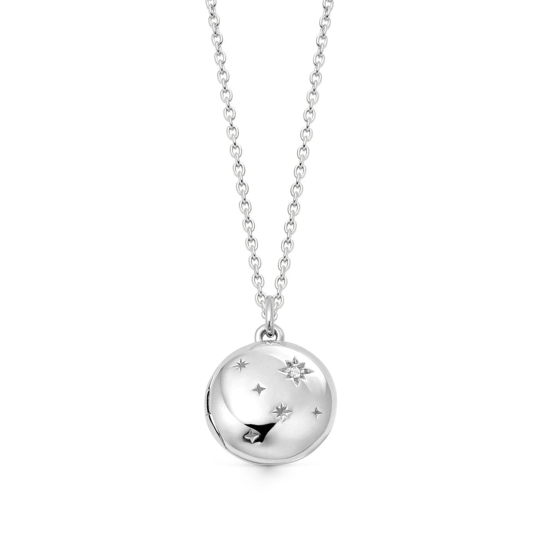 Astley Clarke Mini Star Locket Necklace - Personalized Sterling Silver or Gold Vermeil - MococoAstley Clarke60200SNONOSNecklace