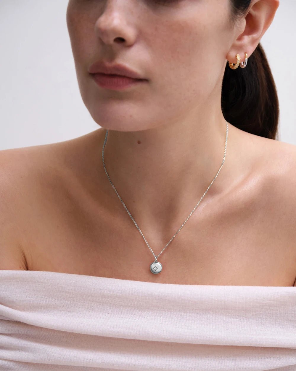 Astley Clarke Mini Star Locket Necklace - Personalized Sterling Silver or Gold Vermeil - MococoAstley Clarke41025YNONOSNecklace