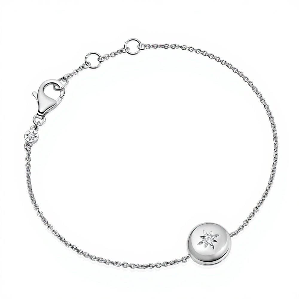 Astley Clarke Personalized 925 Mini Locket Bracelet with White Sapphire - MococoAstley Clarke52022SNOBOSBracelet