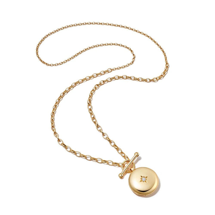 Astley Clarke Personalized Locket Necklace - T - Bar & White Sapphire - MococoAstley Clarke56118YNONOSNecklace