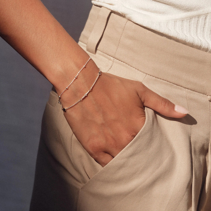Astley Clarke Silver Aurora Bead-Detail Chain Bracelet - MococoAstley Clarke57035SNOBOSBracelets