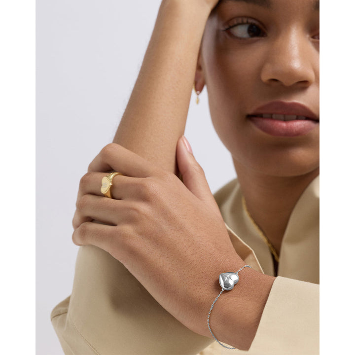 Astley Clarke Silver Biography Heart Locket Bracelet image 3