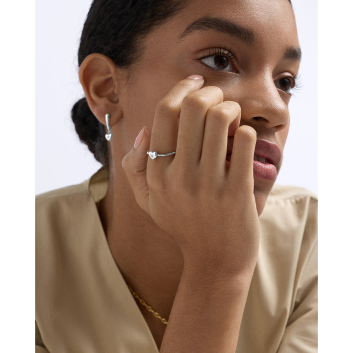Astley Clarke Silver Biography Heart Ring image 3