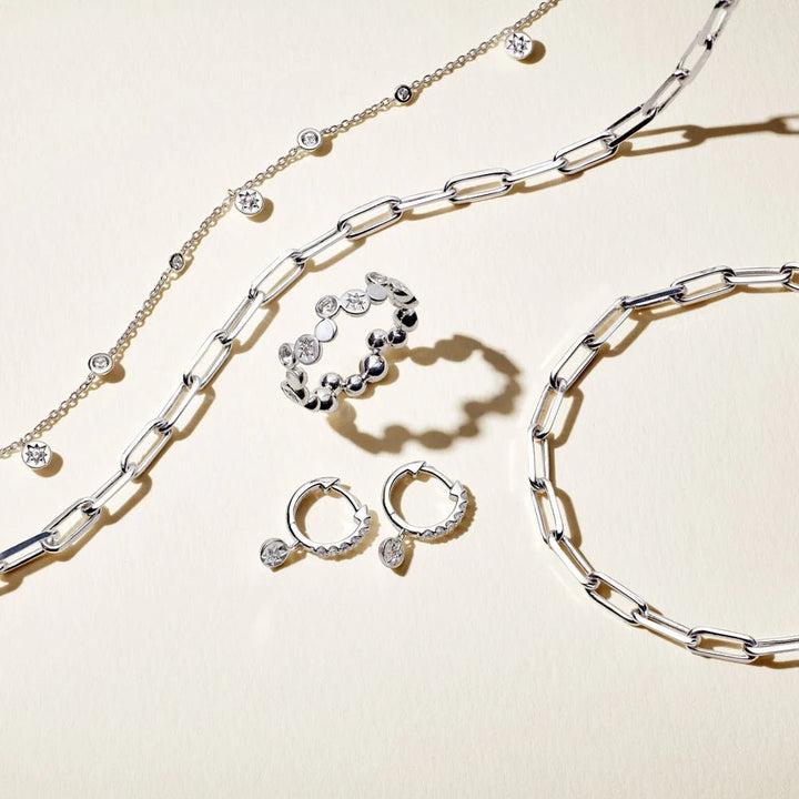 Astley Clarke Silver Celestial Station Necklace with White Sapphire - MococoAstley Clarke50037SNONOSNecklaces