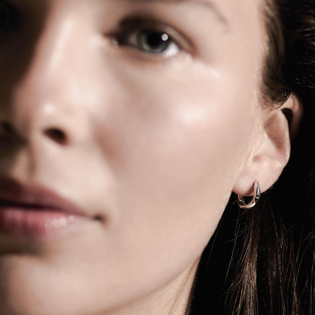 Kit Heath Glint Geo Hoop Earrings Sterling Silver