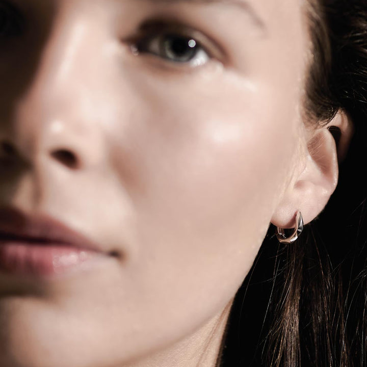 Kit Heath Glint Geo Hoop Earrings Sterling Silver