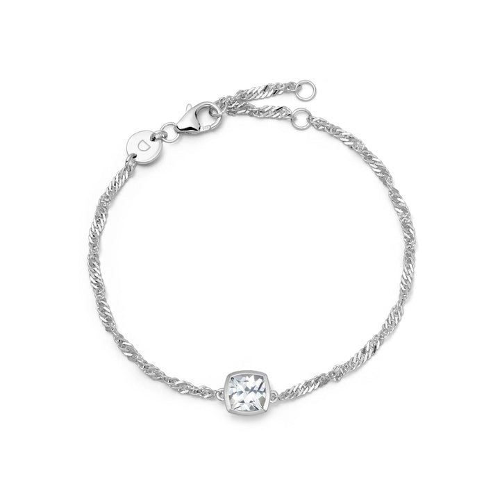 Personalised Sterling Silver Birthstone Charm Bracelet - Elegant & Meaningful Gemstone Jewellery