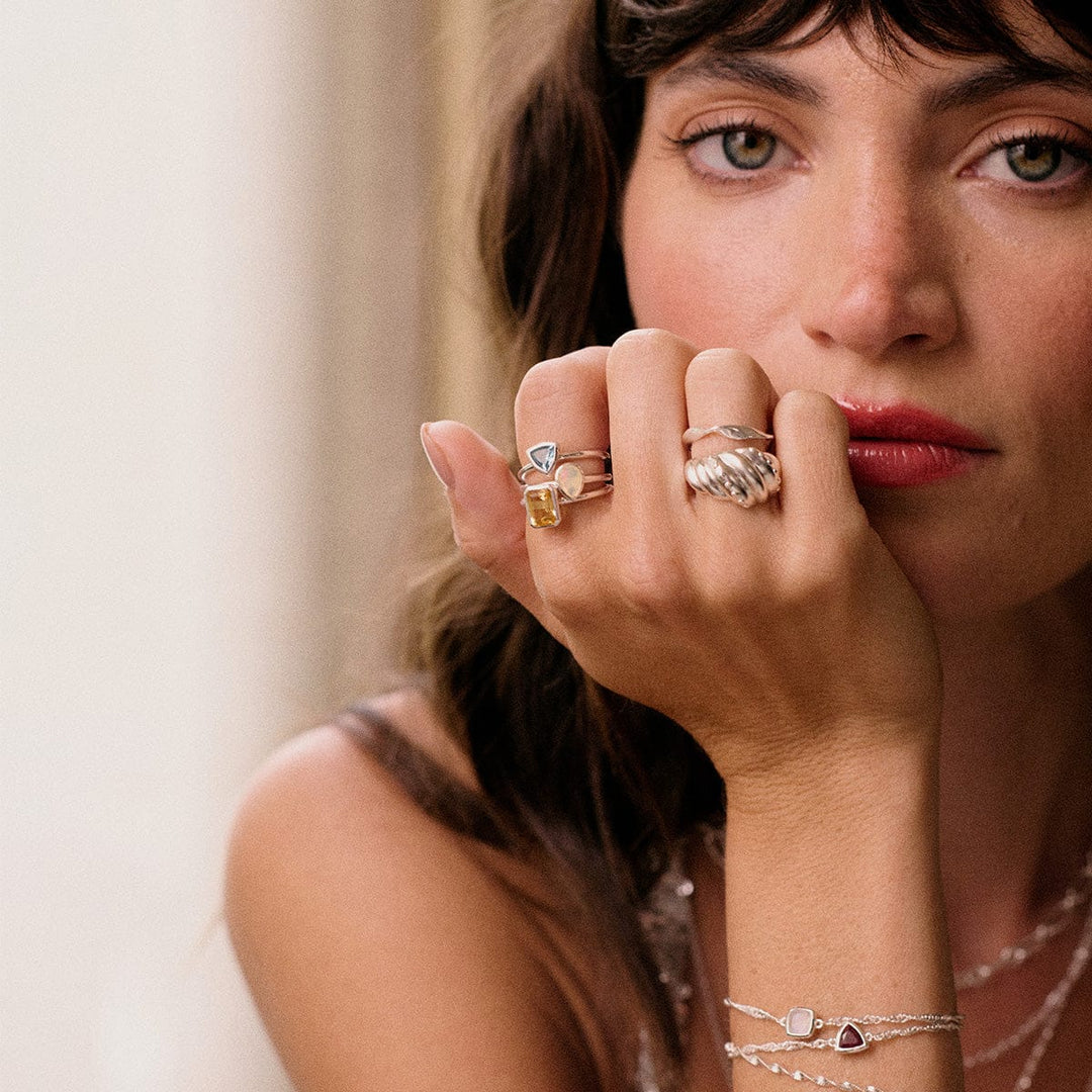 Personalised Sterling Silver Birthstone Charm Bracelet - Elegant & Meaningful Gemstone Jewellery