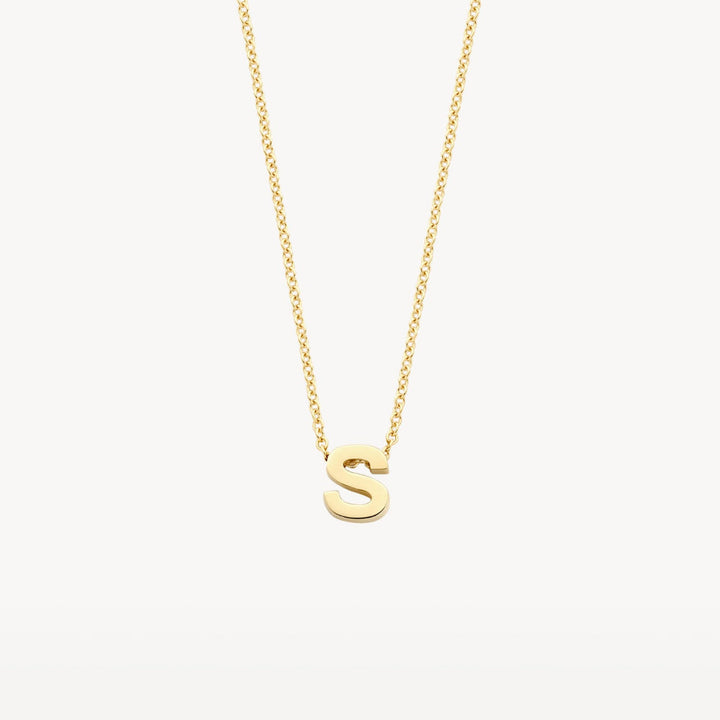 Blush 14ct Gold Letter S Pendant Image 1