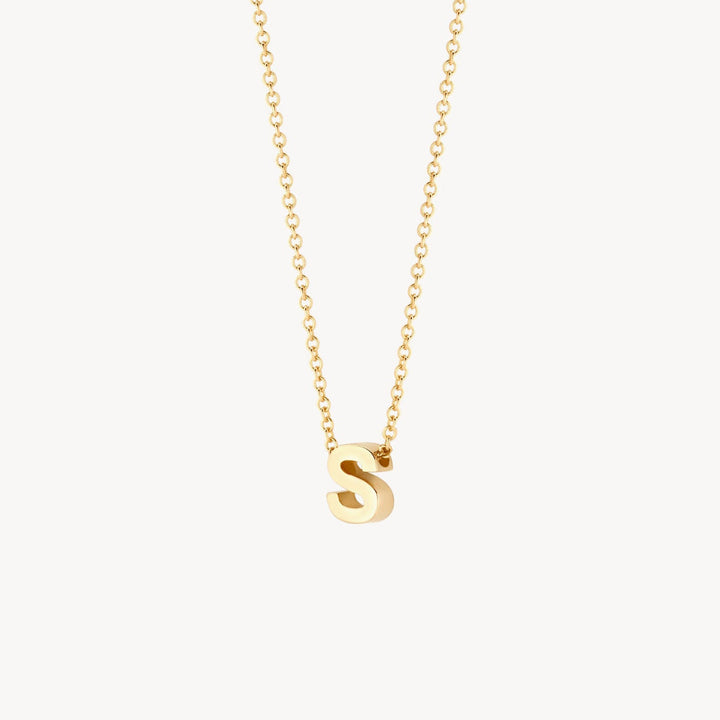 Blush 14ct Gold Letter S Pendant Image 3