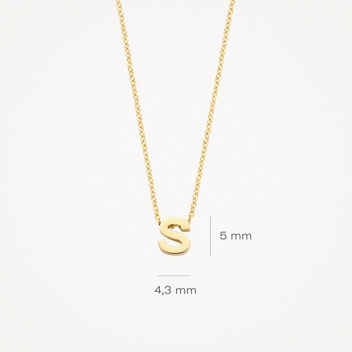 Blush 14ct Gold Letter S Pendant Image 5