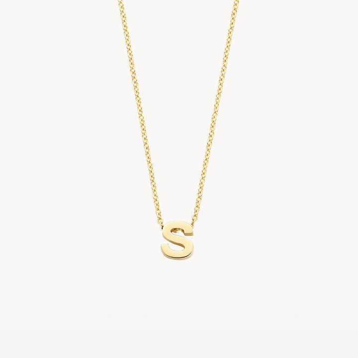 Blush 14ct Gold Letter S Pendant - MococoBlush6155YGO-SNecklaces