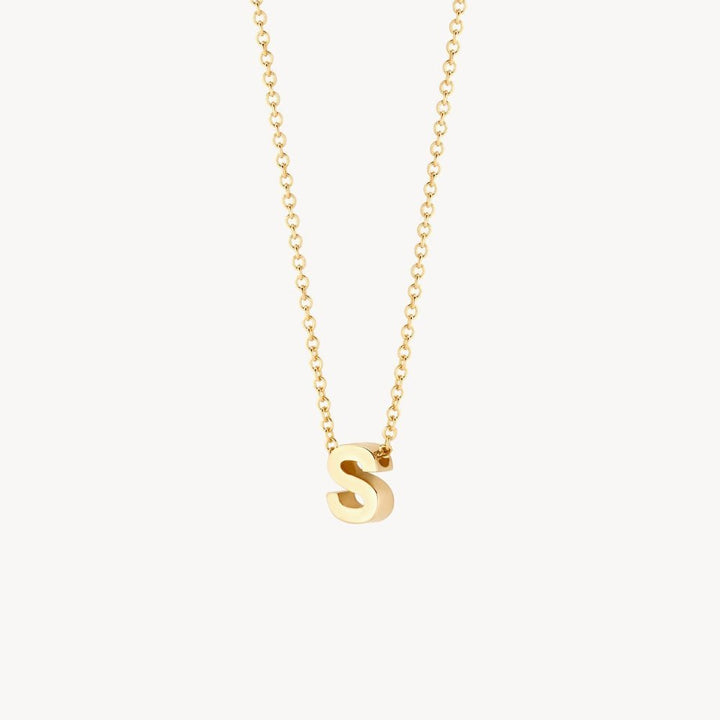 Blush 14ct Gold Letter S Pendant - MococoBlush6155YGO-SNecklaces
