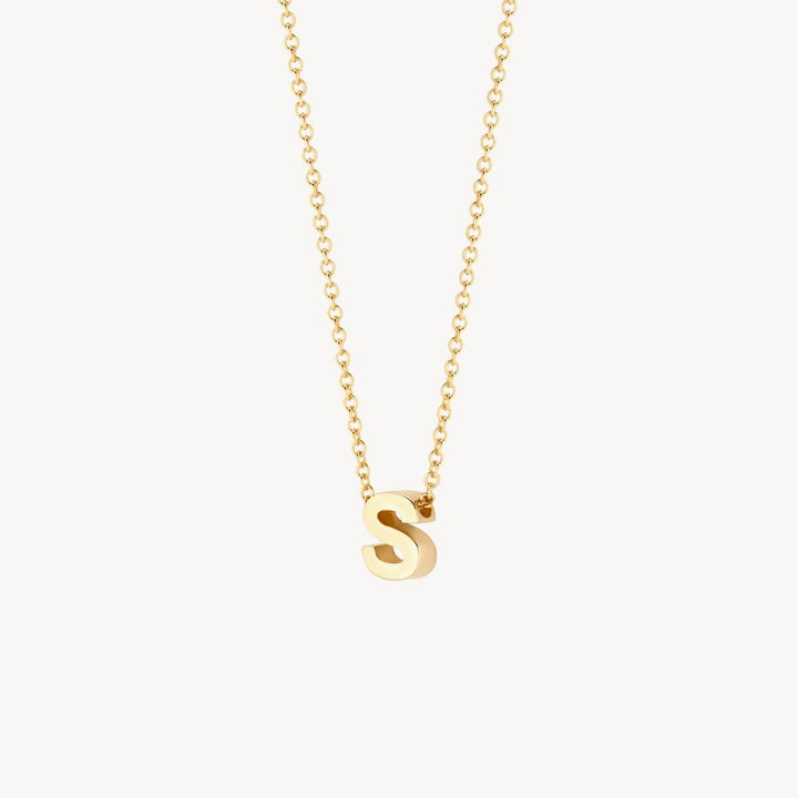 Blush 14ct Gold Letter S Pendant - MococoBlush6155YGO-SPendants