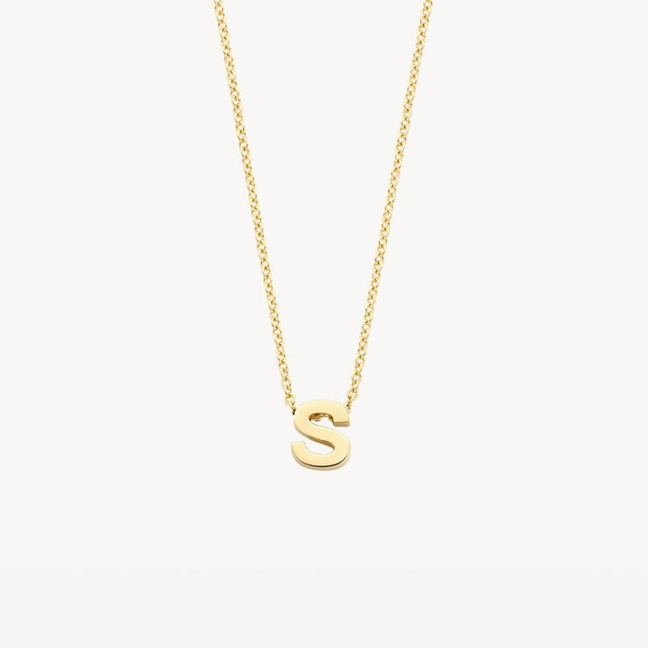 Blush 14ct Gold Letter S Pendant - MococoBlush6155YGO-SPendants