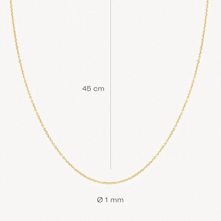 Blush 14ct Solid Gold Anchor Necklace - MococoBlush3046YGO/45Necklaces