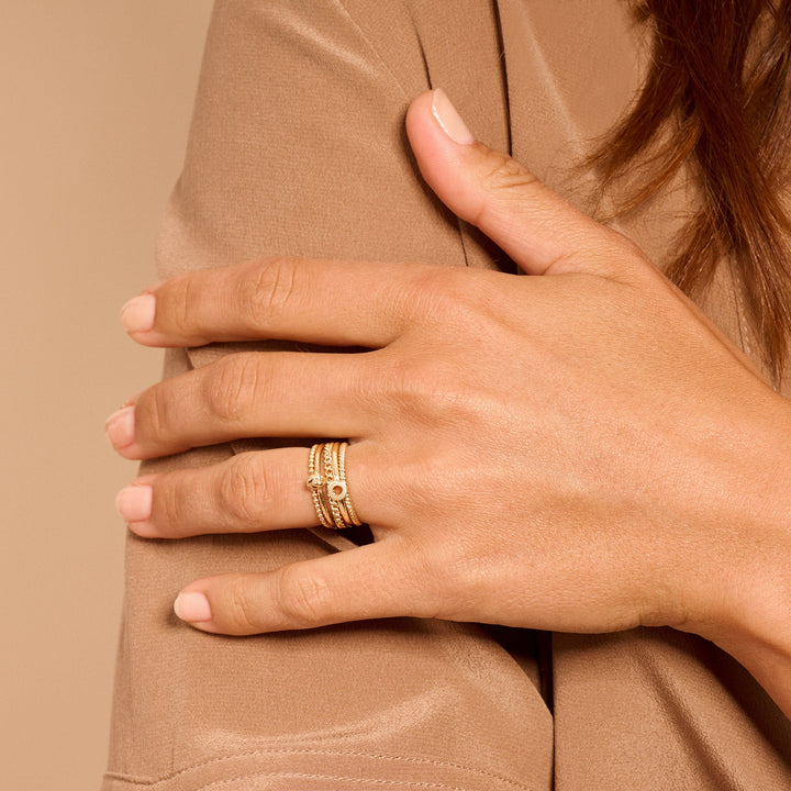 Blush 14ct Solid Gold Ball Ring - MococoBlush1195YGO/46/WEBRings