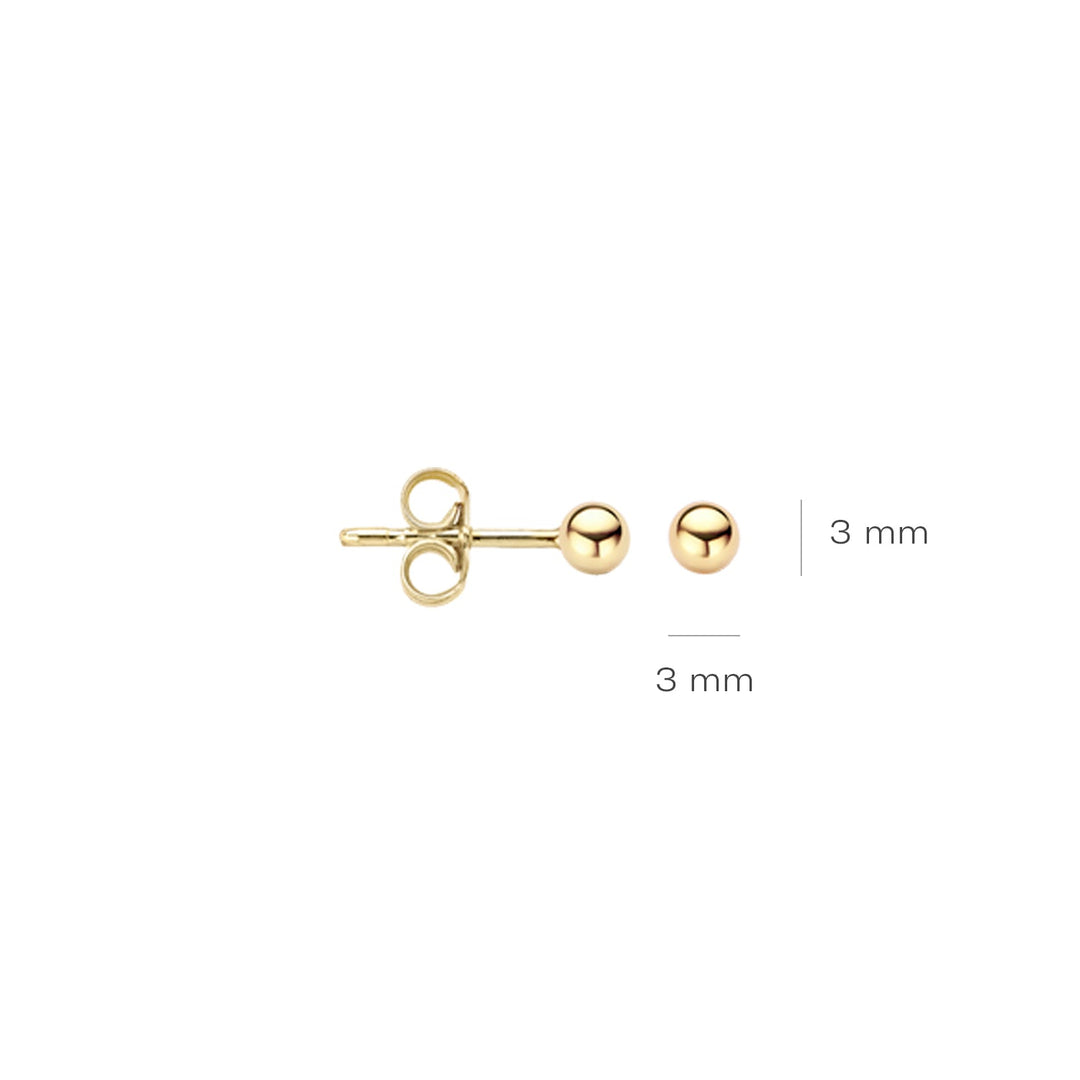 Blush 14ct Solid Gold Ball Stud Earrings - MococoBlush7120YGOEarrings