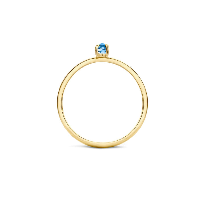 Blush 14ct Solid Gold Blue Topaz Ring - MococoBlush1204YLB/48/WEBRings
