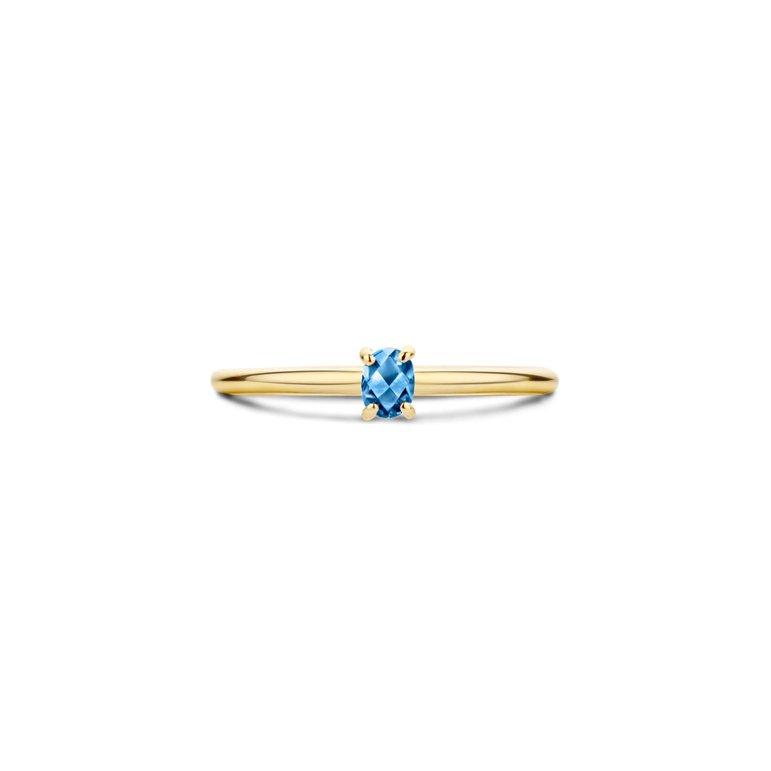 Blush 14ct Solid Gold Blue Topaz Ring - MococoBlush1204YLB/48/WEBRings