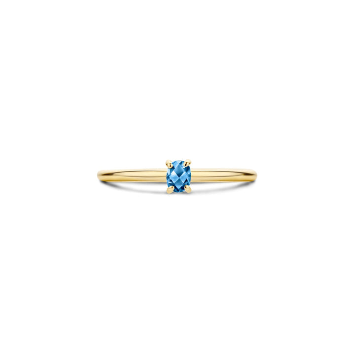 Blush 14ct Solid Gold Blue Topaz Ring - MococoBlush1204YLB/48/WEBRings