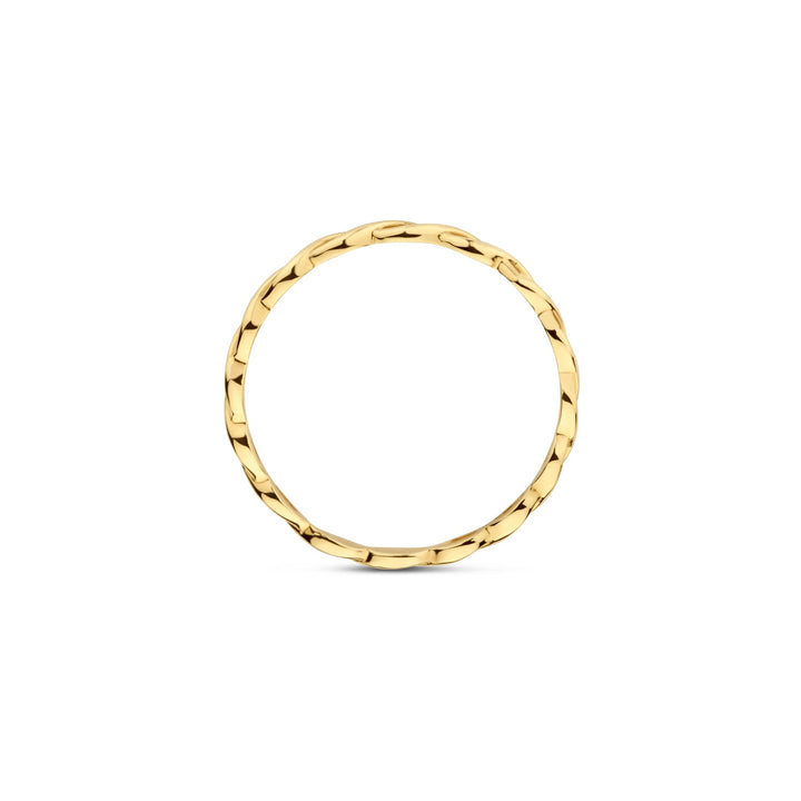 Blush 14ct Solid Gold Braided Ring - MococoBlush1220YGO/46/WEBRings