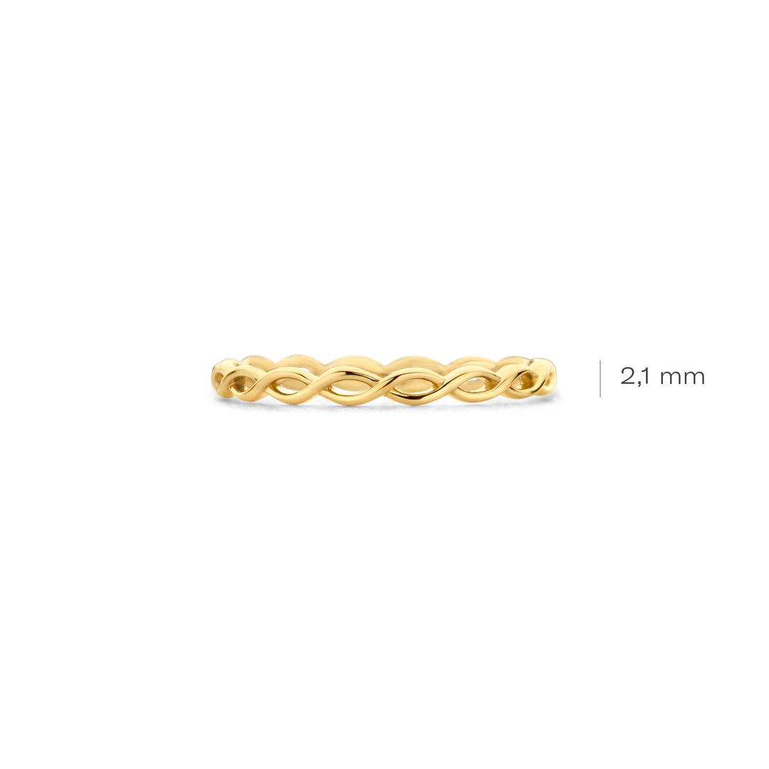 Blush 14ct Solid Gold Braided Ring - MococoBlush1220YGO/46/WEBRings