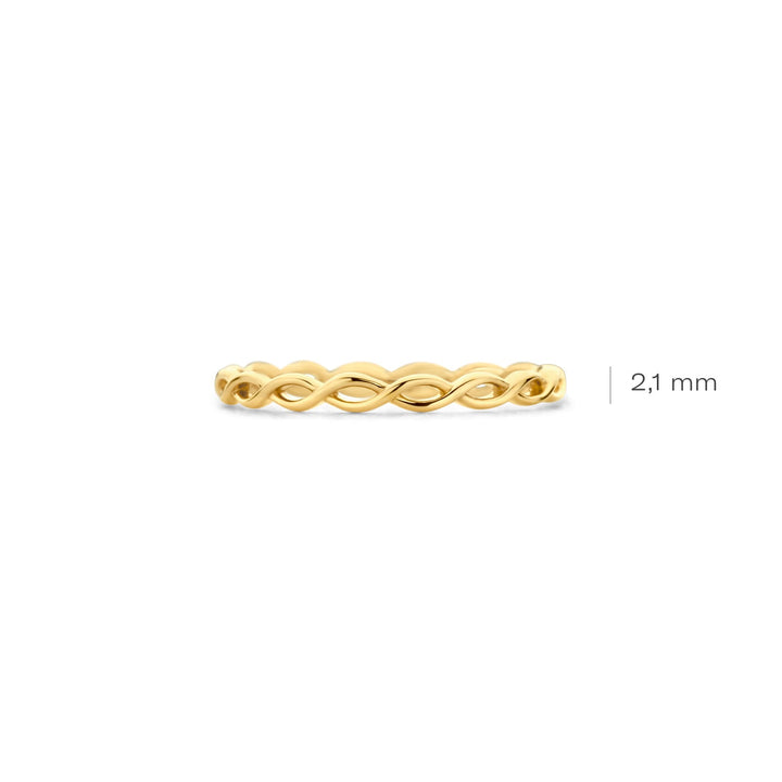Blush 14ct Solid Gold Braided Ring - MococoBlush1220YGO/46/WEBRings