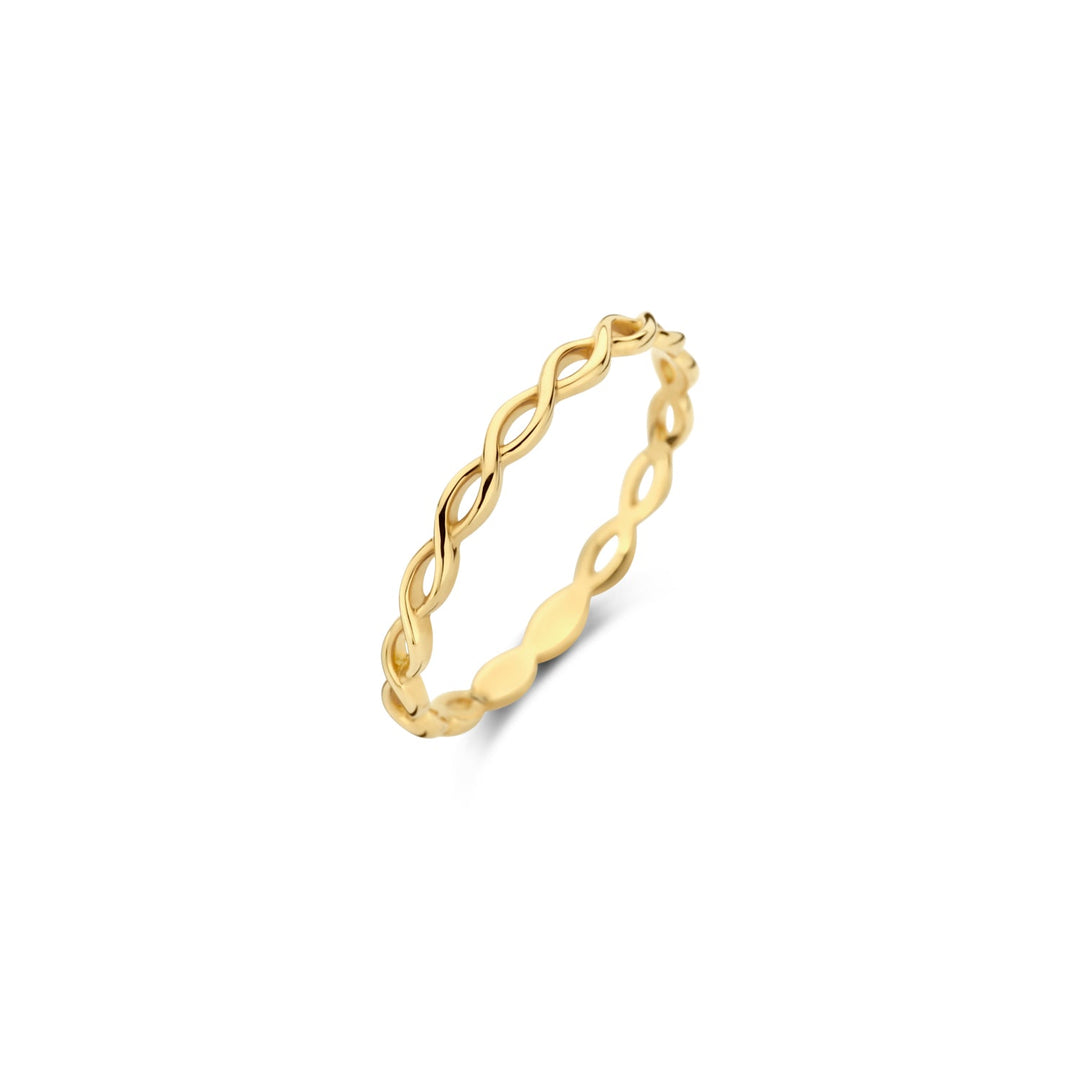 Blush 14ct Solid Gold Braided Ring - MococoBlush1220YGO/46/WEBRings