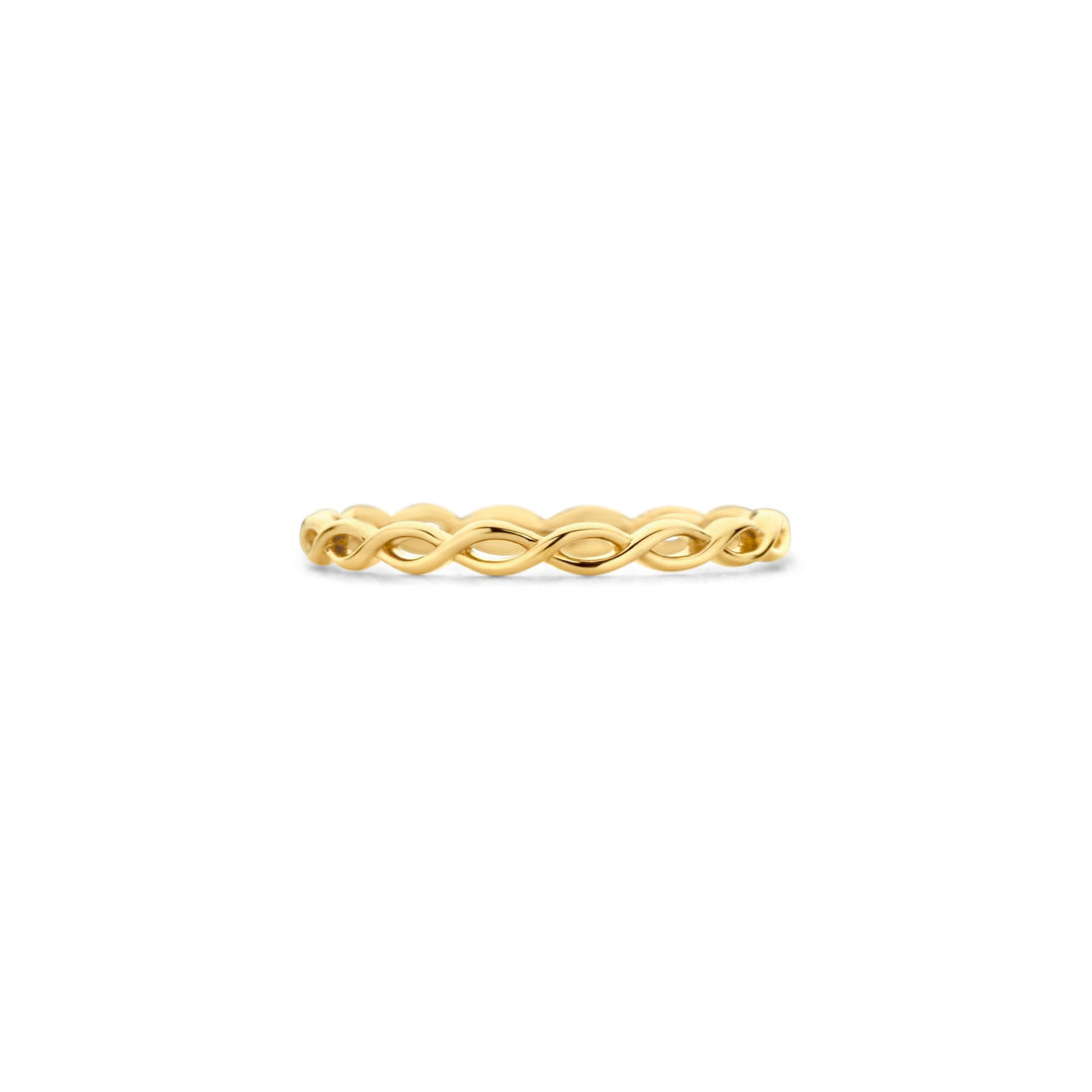 Blush 14ct Solid Gold Braided Ring - MococoBlush1220YGO/46/WEBRings