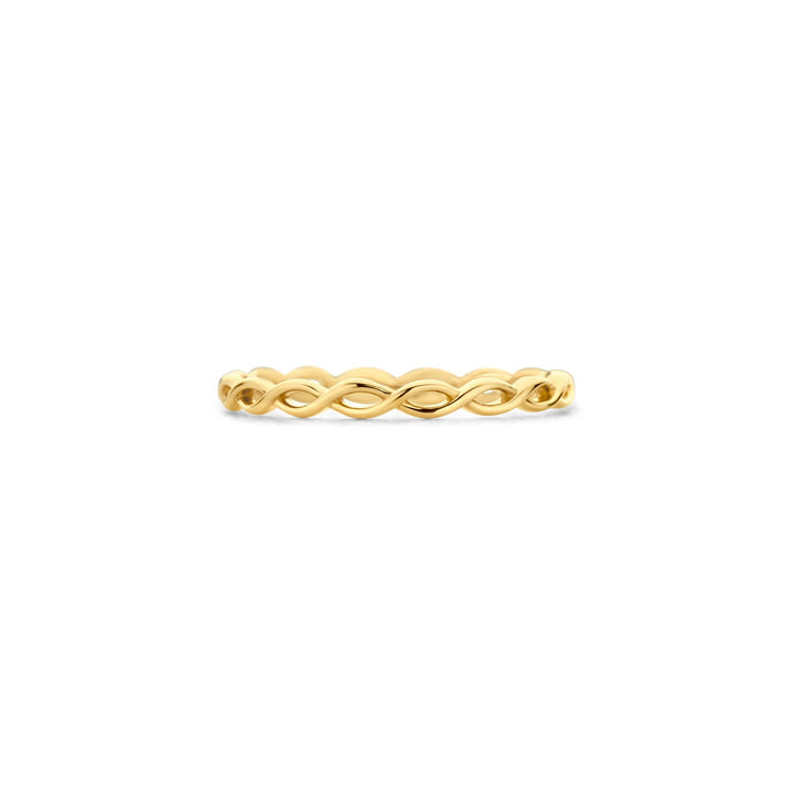 Blush 14ct Solid Gold Braided Ring - MococoBlush1220YGO/46/WEBRings