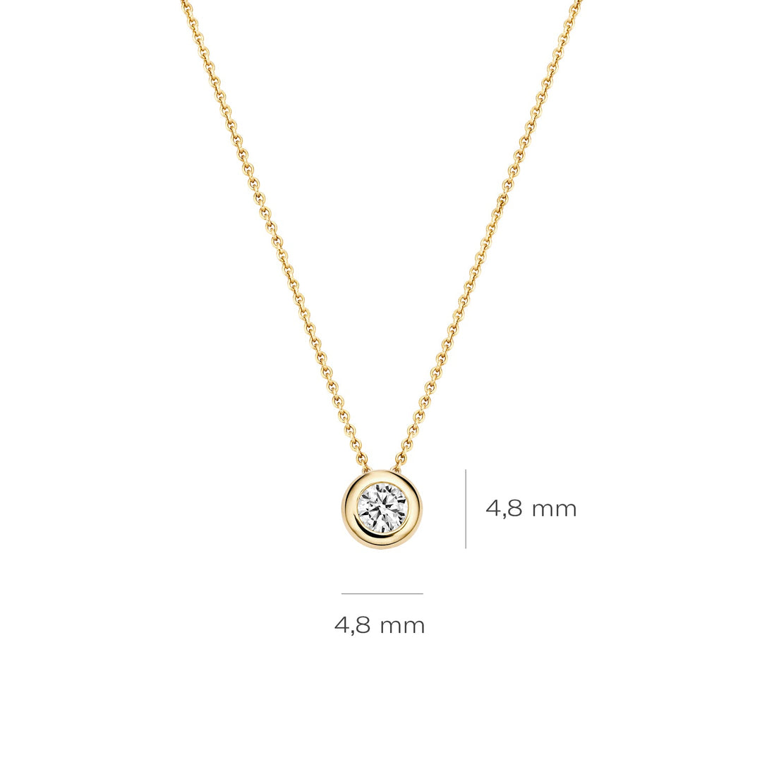 Blush 14ct Solid Gold Brilliant Cut Zirconia Necklace - MococoBlush3052YZI8717828185162Necklaces