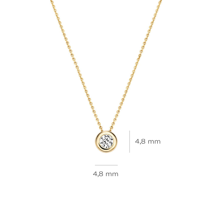 Blush 14ct Solid Gold Brilliant Cut Zirconia Necklace - MococoBlush3052YZI8717828185162Necklaces