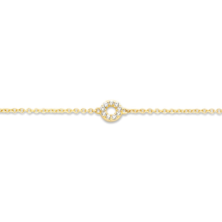 Blush 14ct Solid Gold Circle Zirconia Bracelet - MococoBlush2200YZIBracelets