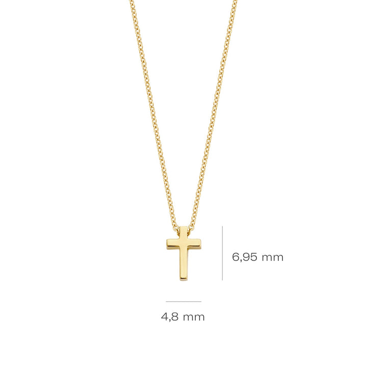 Blush 14ct Solid Gold Cross Pendant Necklace - MococoBlush3091YGO8720088127391Necklaces
