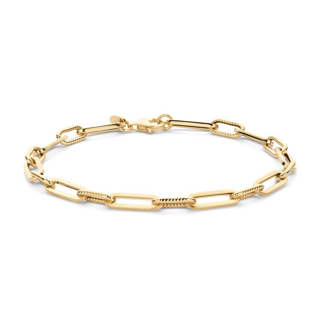 Blush 14ct Solid Gold Detailed Link Bracelet - MococoBlush2229YGO8720088131688Bracelets