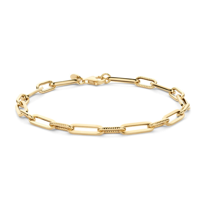 Blush 14ct Solid Gold Detailed Link Bracelet - MococoBlush2229YGO8720088131688Bracelets