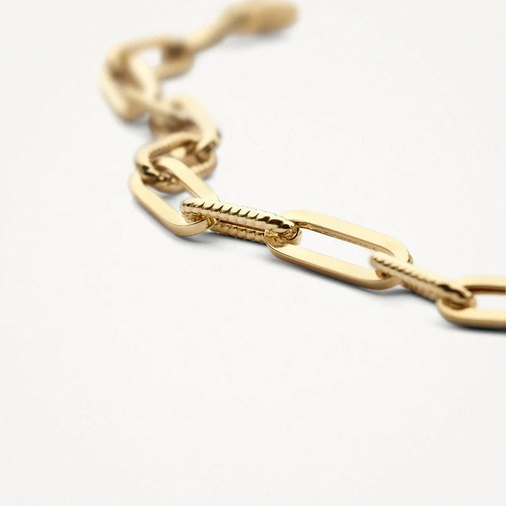 Blush 14ct Solid Gold Detailed Link Bracelet - MococoBlush2229YGO8720088131688Bracelets