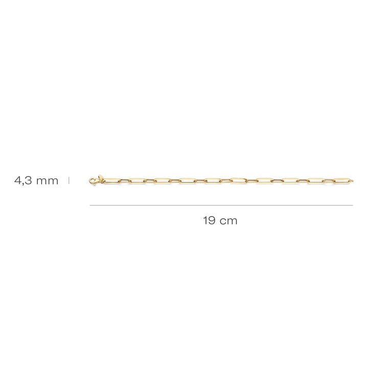 Blush 14ct Solid Gold Detailed Link Bracelet - MococoBlush2229YGO8720088131688Bracelets