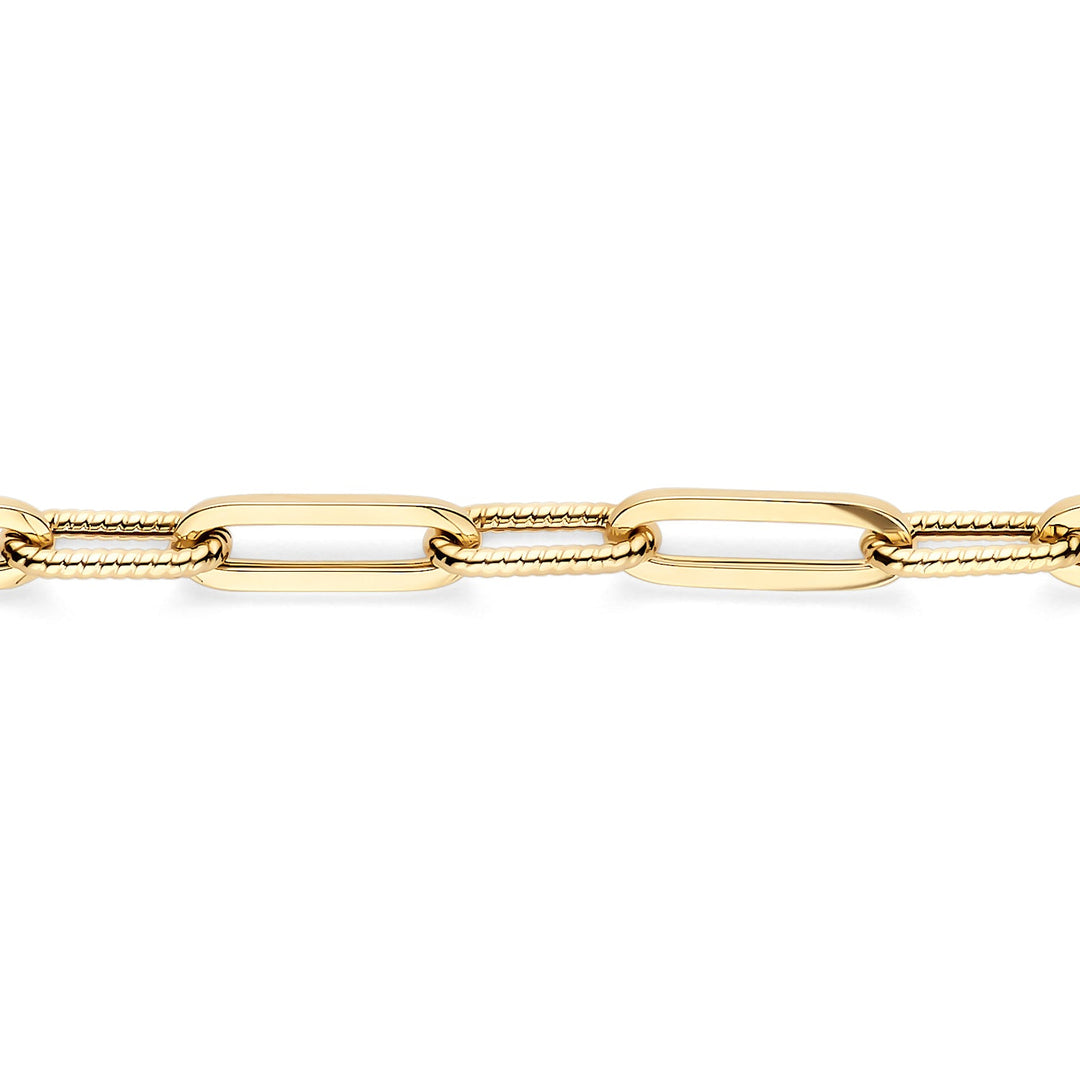 Blush 14ct Solid Gold Detailed Link Bracelet - MococoBlush2229YGO8720088131688Bracelets