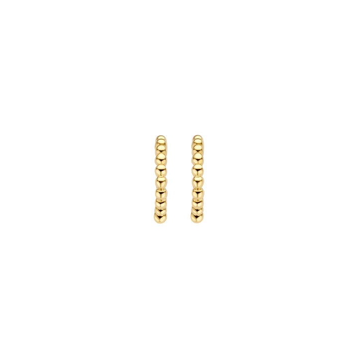 Blush 14ct Solid Gold Dotted Hoop Earrings - MococoBlush7264YGO8720053901872Earrings