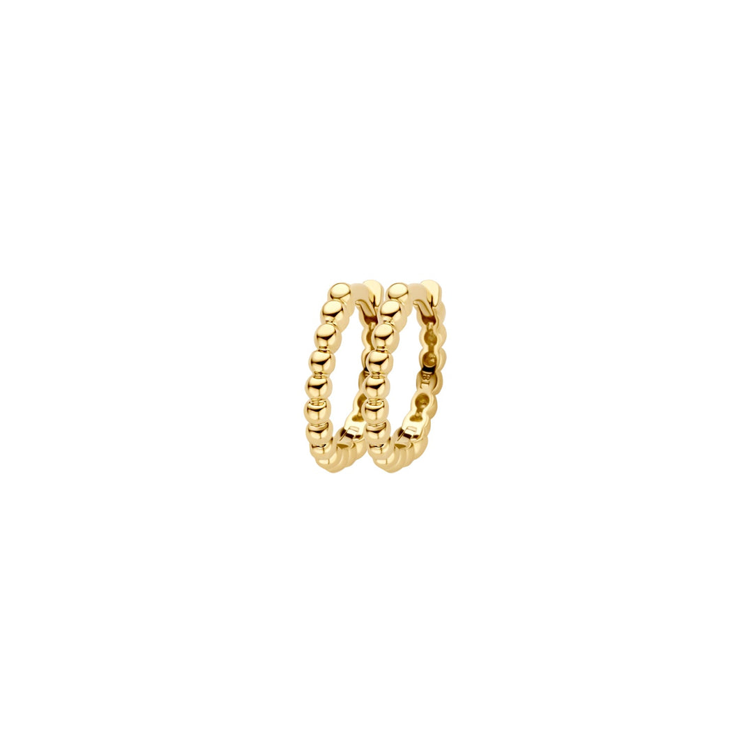 Blush 14ct Solid Gold Dotted Hoop Earrings - MococoBlush7264YGO8720053901872Earrings