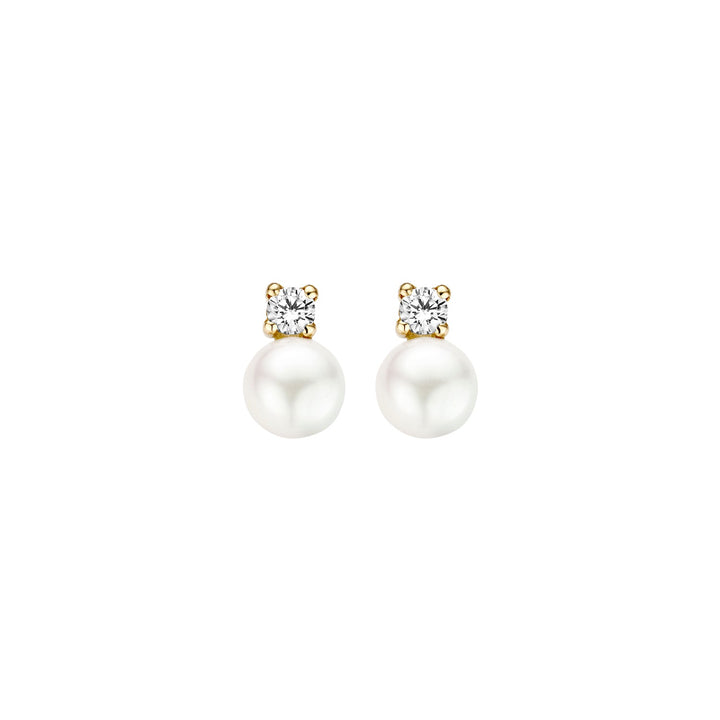 Blush 14ct Solid Gold Fresh Water Pearl and Zirconia Earrings - MococoBlush7147YPW8717828175972Earrings