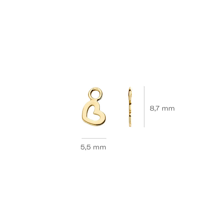 Blush 14ct Solid Gold Heart Earring Charms - MococoBlush9057YGO8720088127896Earrings