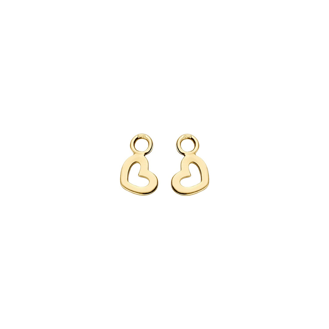 Blush 14ct Solid Gold Heart Earring Charms - MococoBlush9057YGO8720088127896Earrings