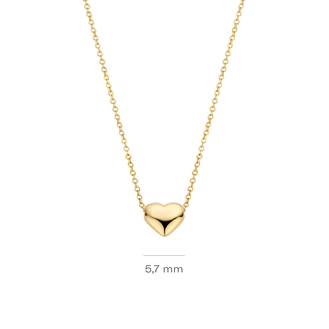 Blush 14ct Solid Gold Heart Pendant Necklace - MococoBlush3062YGO8720088137352Necklaces