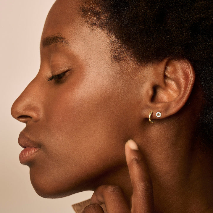 Blush 14ct Solid Gold Hoop Earrings - MococoBlush7267YGOEarrings