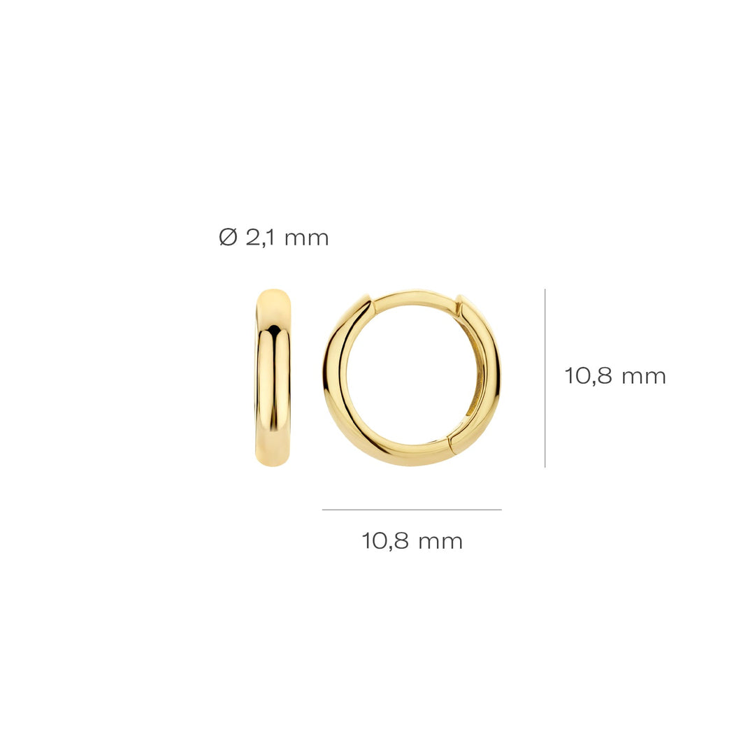 Blush 14ct Solid Gold Hoop Earrings - MococoBlush7267YGOEarrings